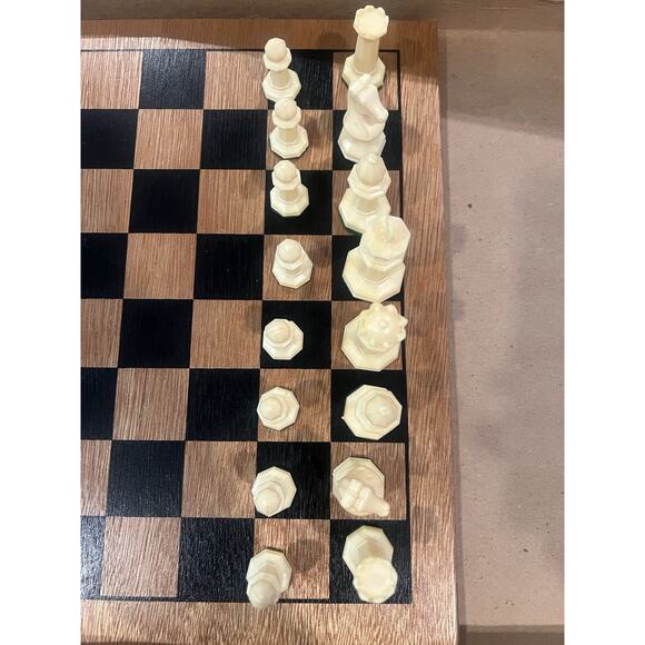 Vintage Drueke & Sons Chess Primer Game Complete Original Box Wood Collectible - Picture 3 of 16